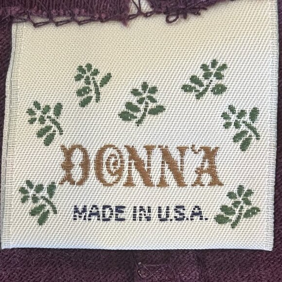 VTG Donna Maxi House Dress Women’s Size Small Pockets Purple Oversized Lounge - Picture 11 of 13